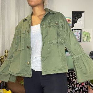 Current/ Elliott Bell Sleeve Military Jacket